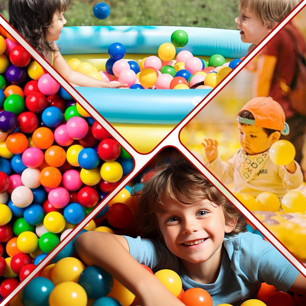 100pcs Crush Proof Plastic BPA Free Non-Toxic Play Balls R22990