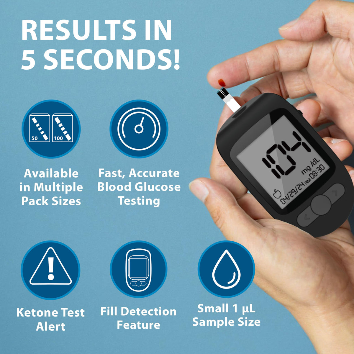 Blood Glucose Test Strips, 200 Count I70734