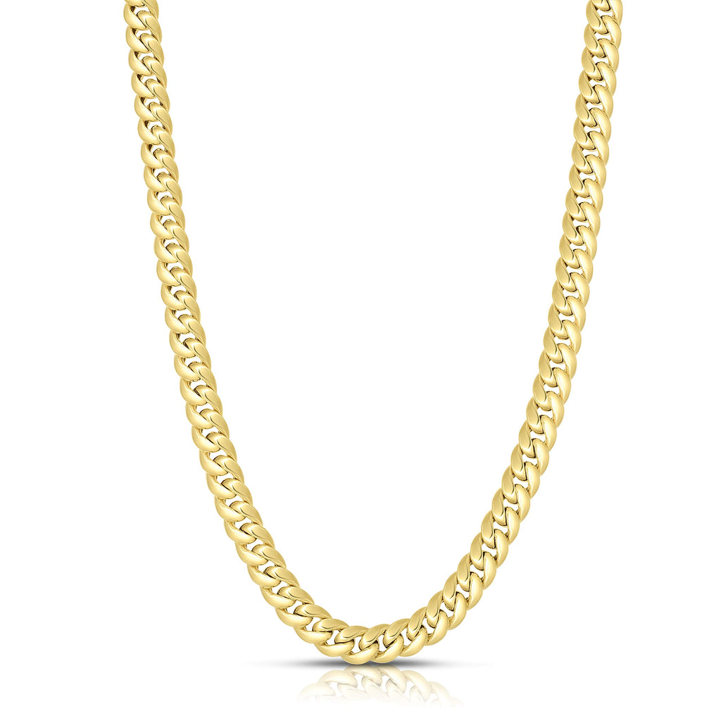 10k Yellow Gold 6mm Cuban Link Chain Necklace U694588