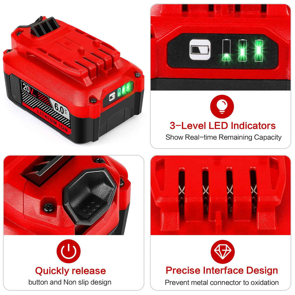 20V Lithium ion Replacement Battery I2521