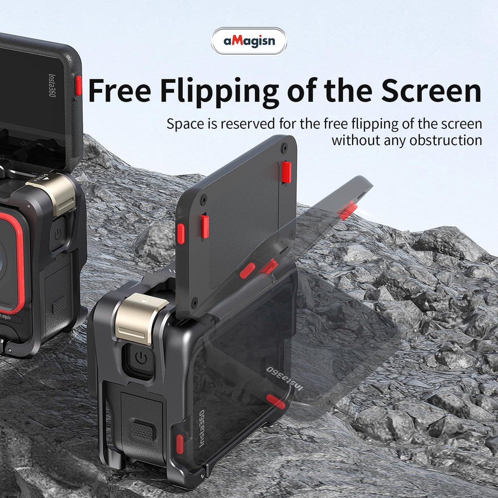 Aluminum Metal Frame Cage Case Bag with Silicone Lens Cap Screen Protector Camera Accessories Kit G424919