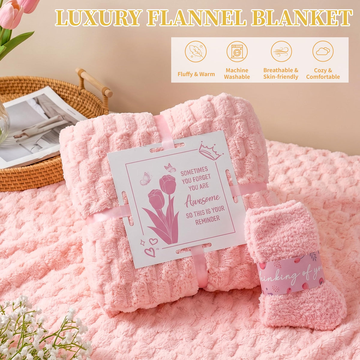15 Pcs Pink Gift Basket R500