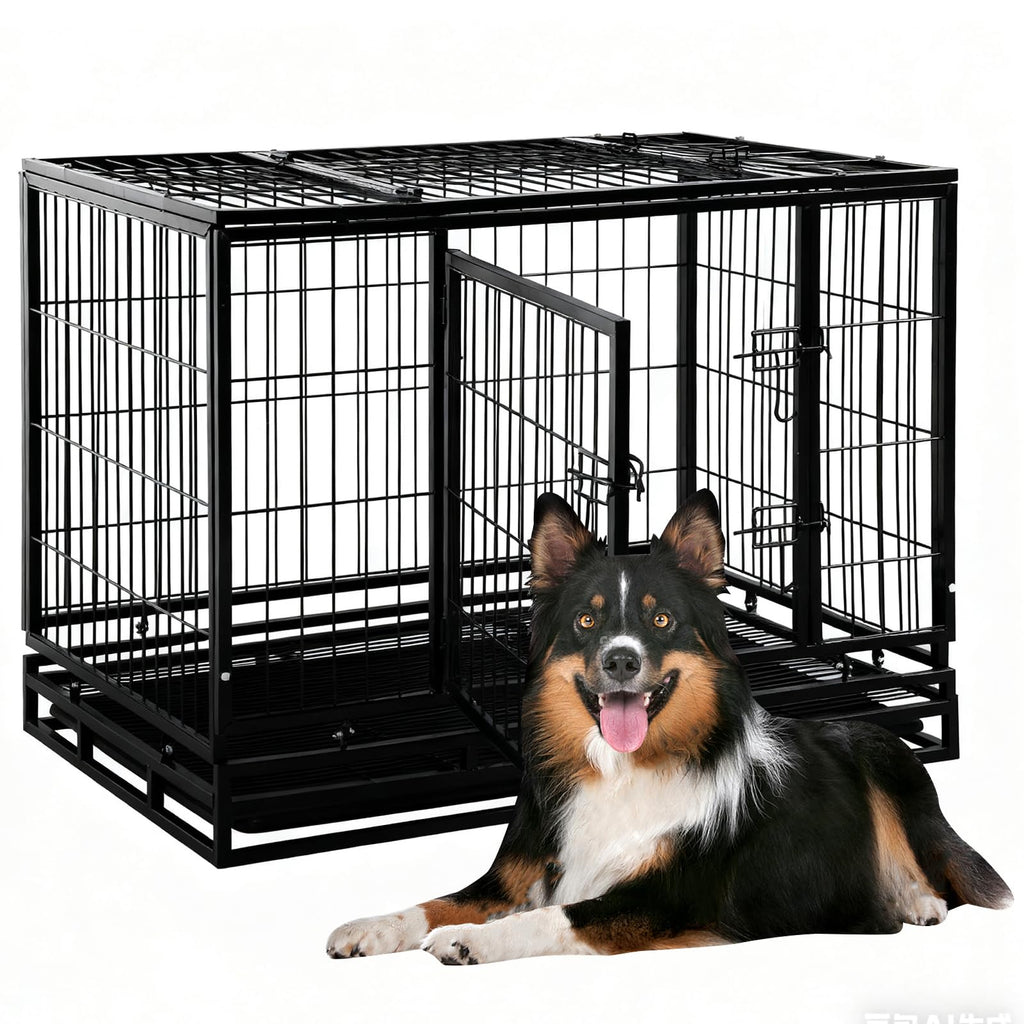 48 inch XXL Heavy Duty Dog Kennel with Wheels A5792