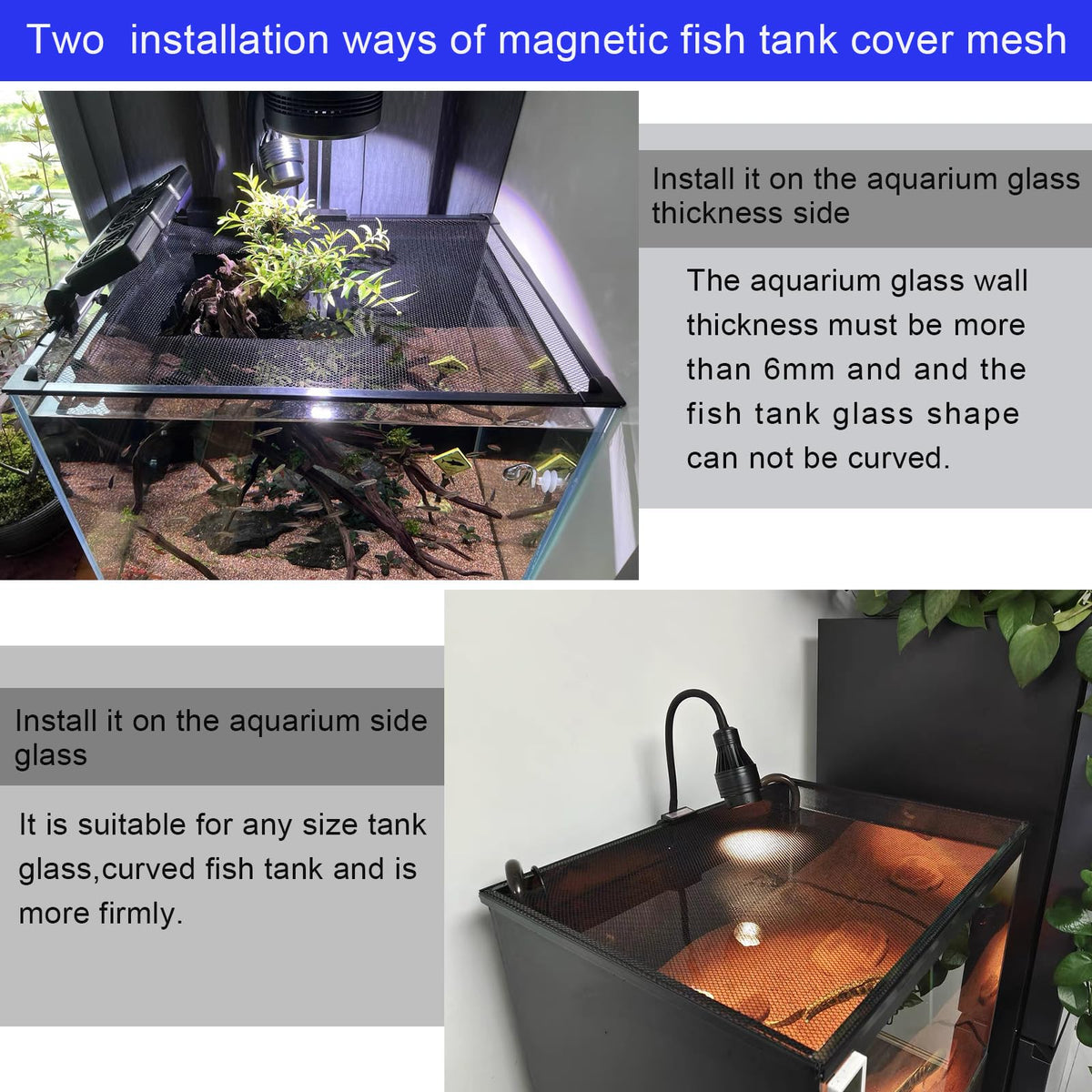 Magnetic Aquarium Anti-Jumping Net Cover D3610
