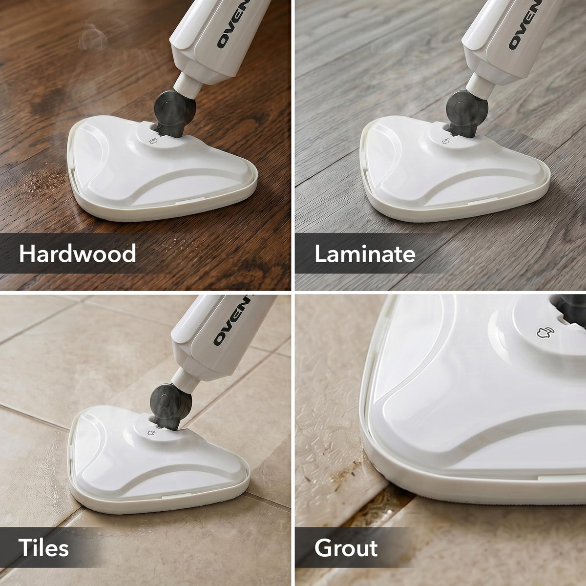 White Electric Steam Mop Cleaner S4216