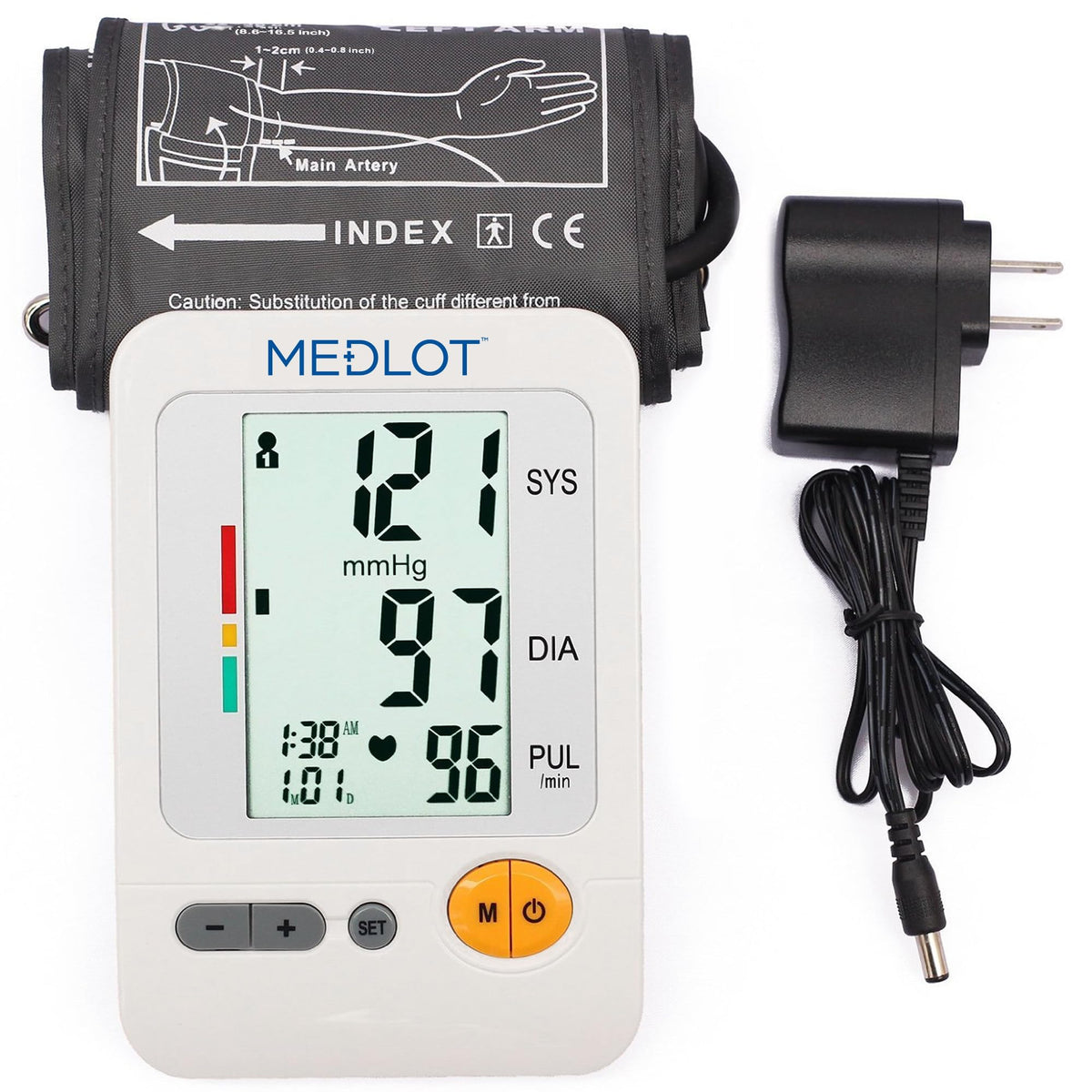 Blood Pressure Monitor Upper Arm Large Cuff 8.6-16.5” Digital BP Gauge 4 User 120 Readings Memory Large LCD Display H8015