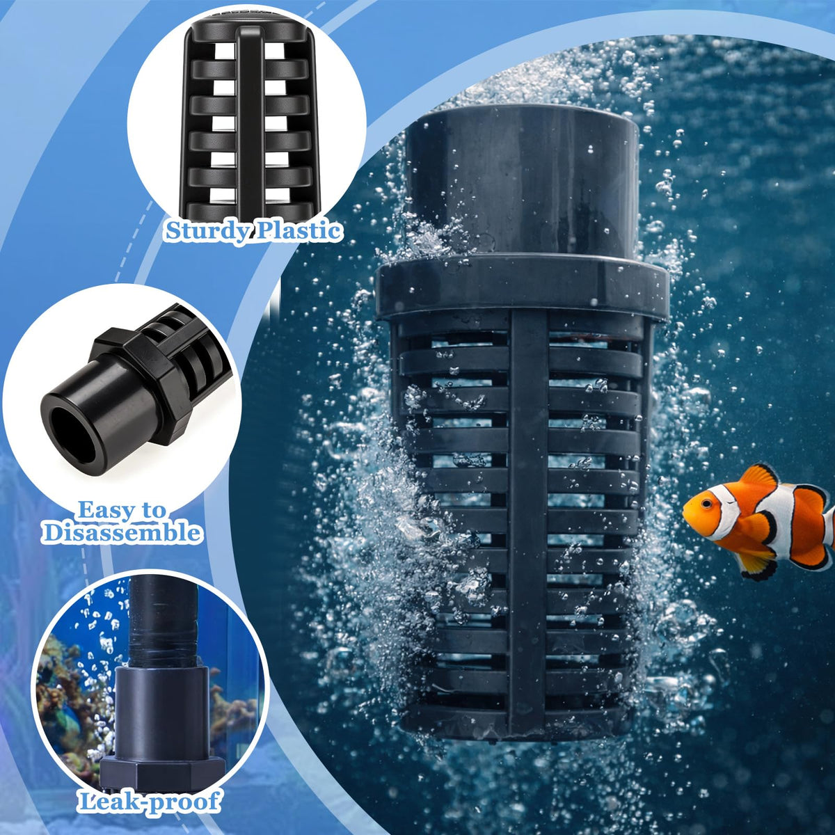 1 Inch PVC Pipe Suction Screen Strainer Aquarium Filter Intake Guard A21970