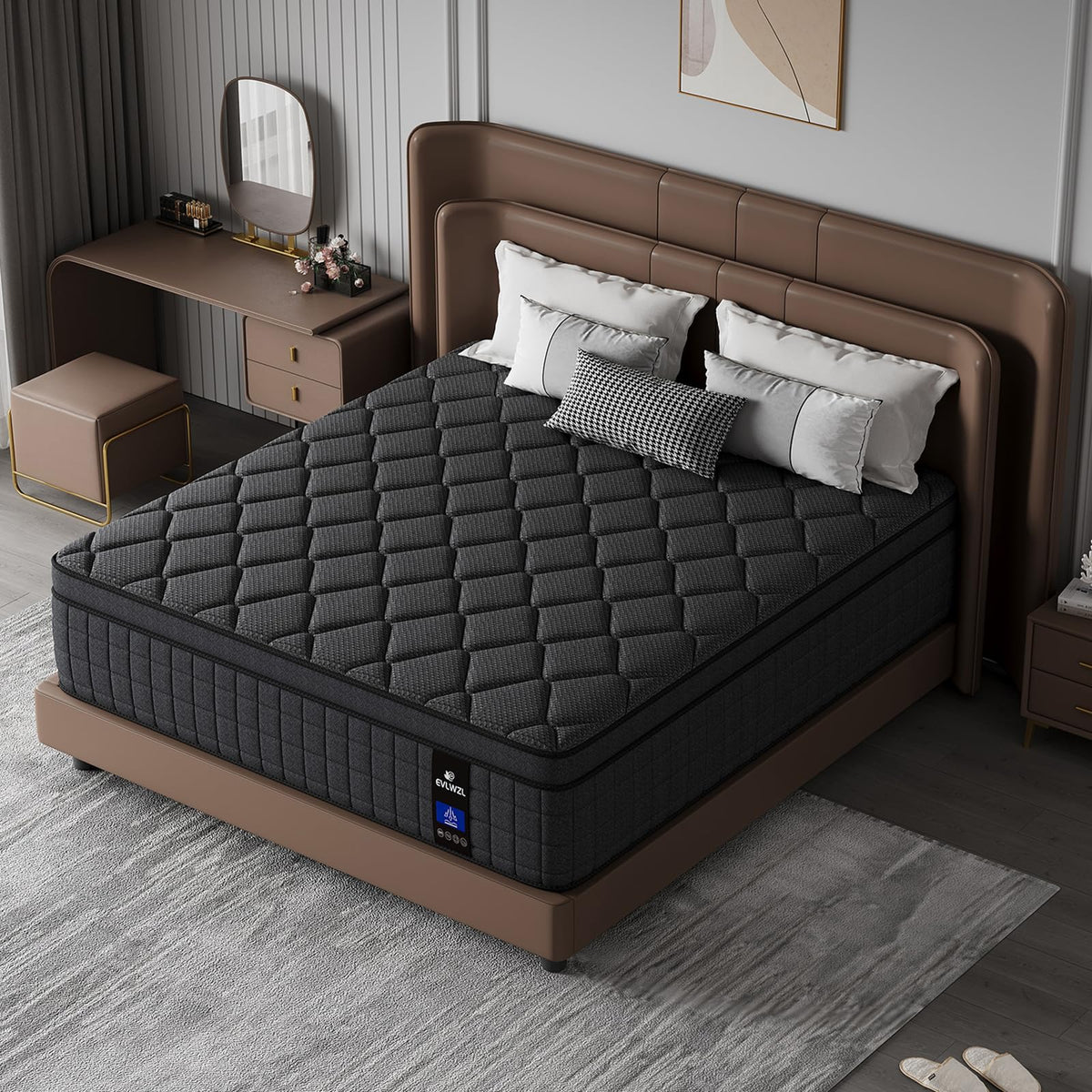 10 Inch Queen Hybrid Memory Foam Mattress J9028