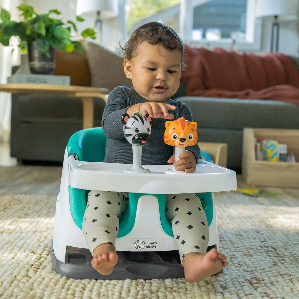 Booster Feeding & Floor Activity Seat with Self-Storing Tray B237