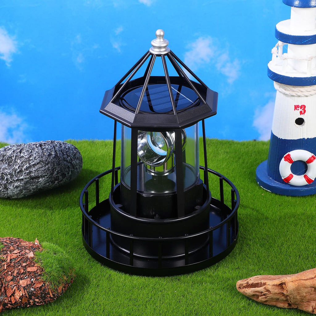 Solar Powered Rotating Lighthouse Decor Lamp S393