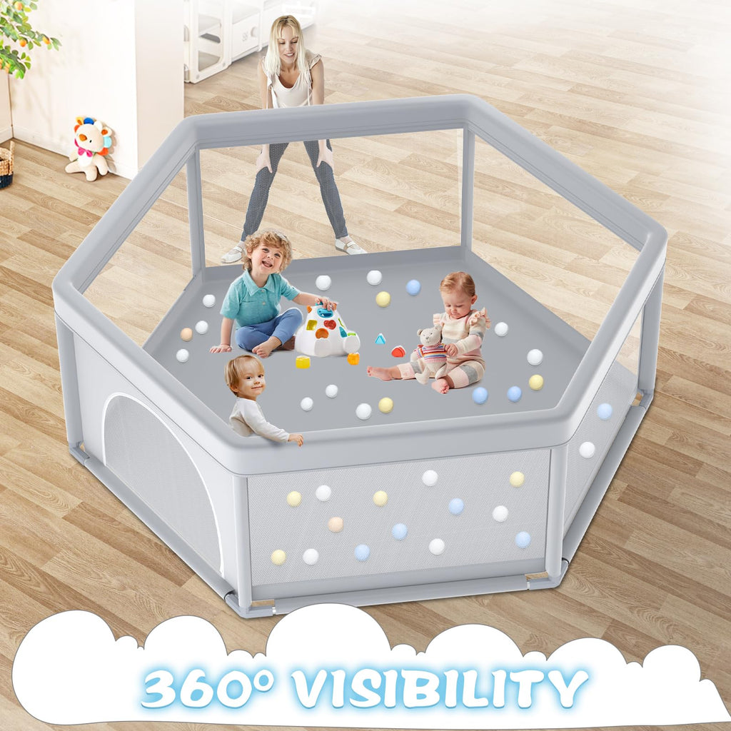 65x65 Inch Hexagonal Baby Playpen L608