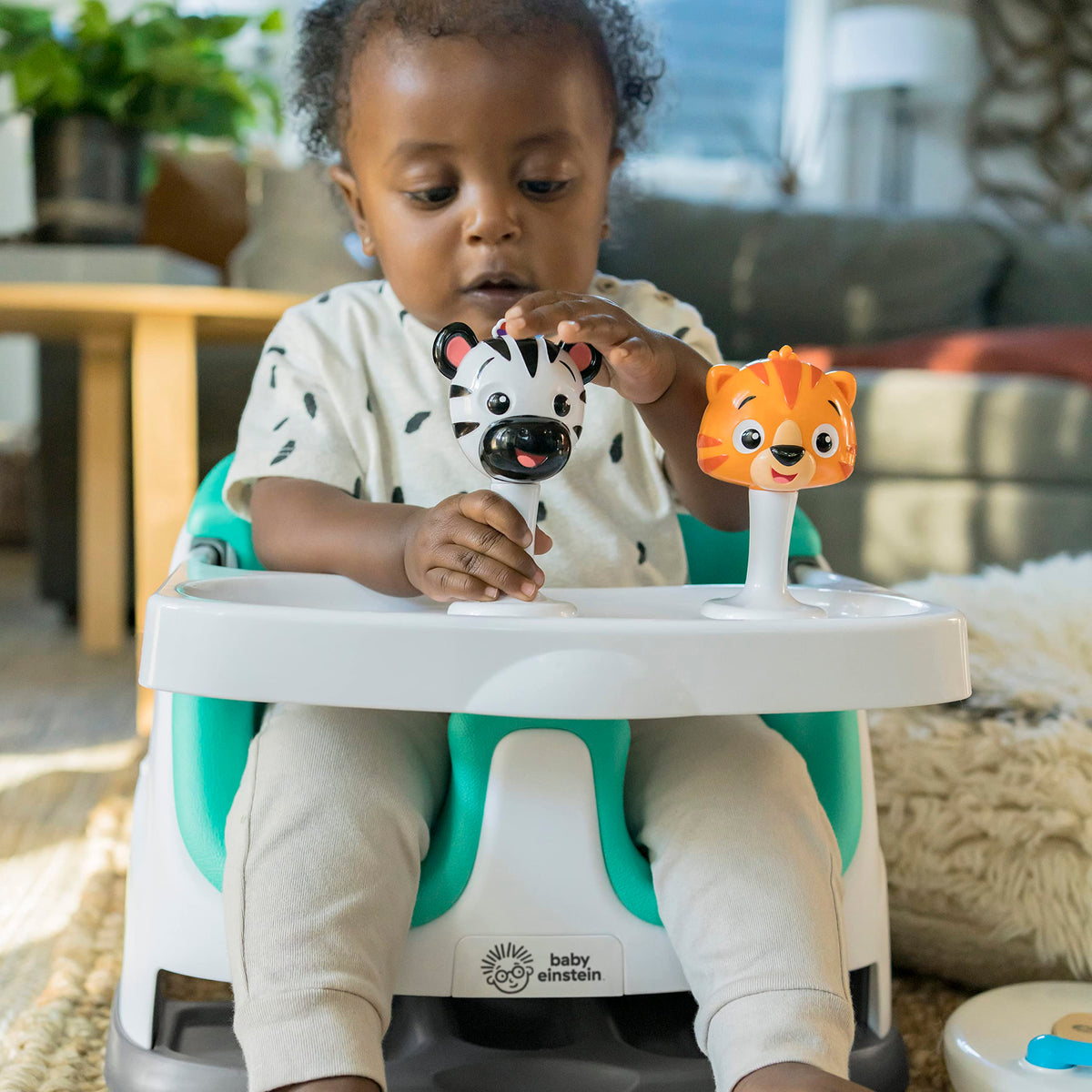 Booster Feeding & Floor Activity Seat with Self-Storing Tray B237