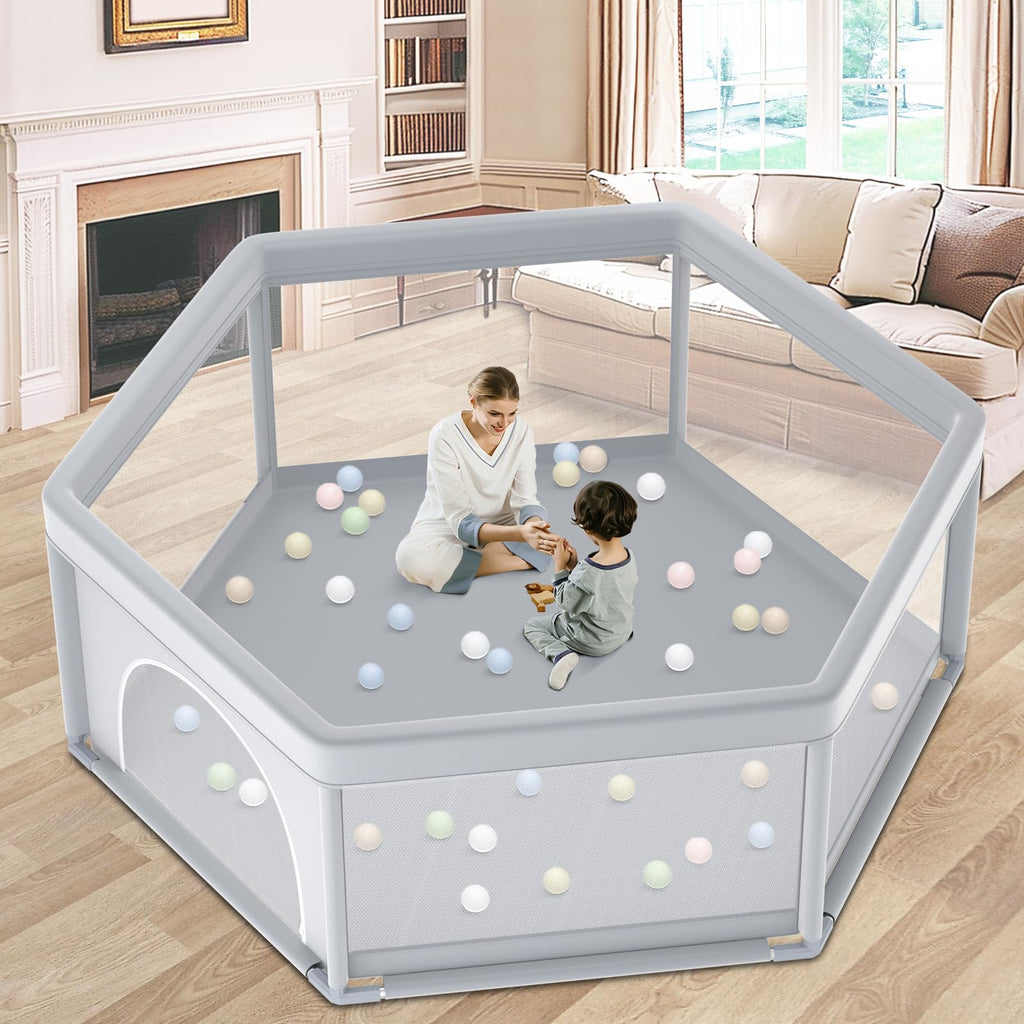 65x65 Inch Hexagonal Baby Playpen L608