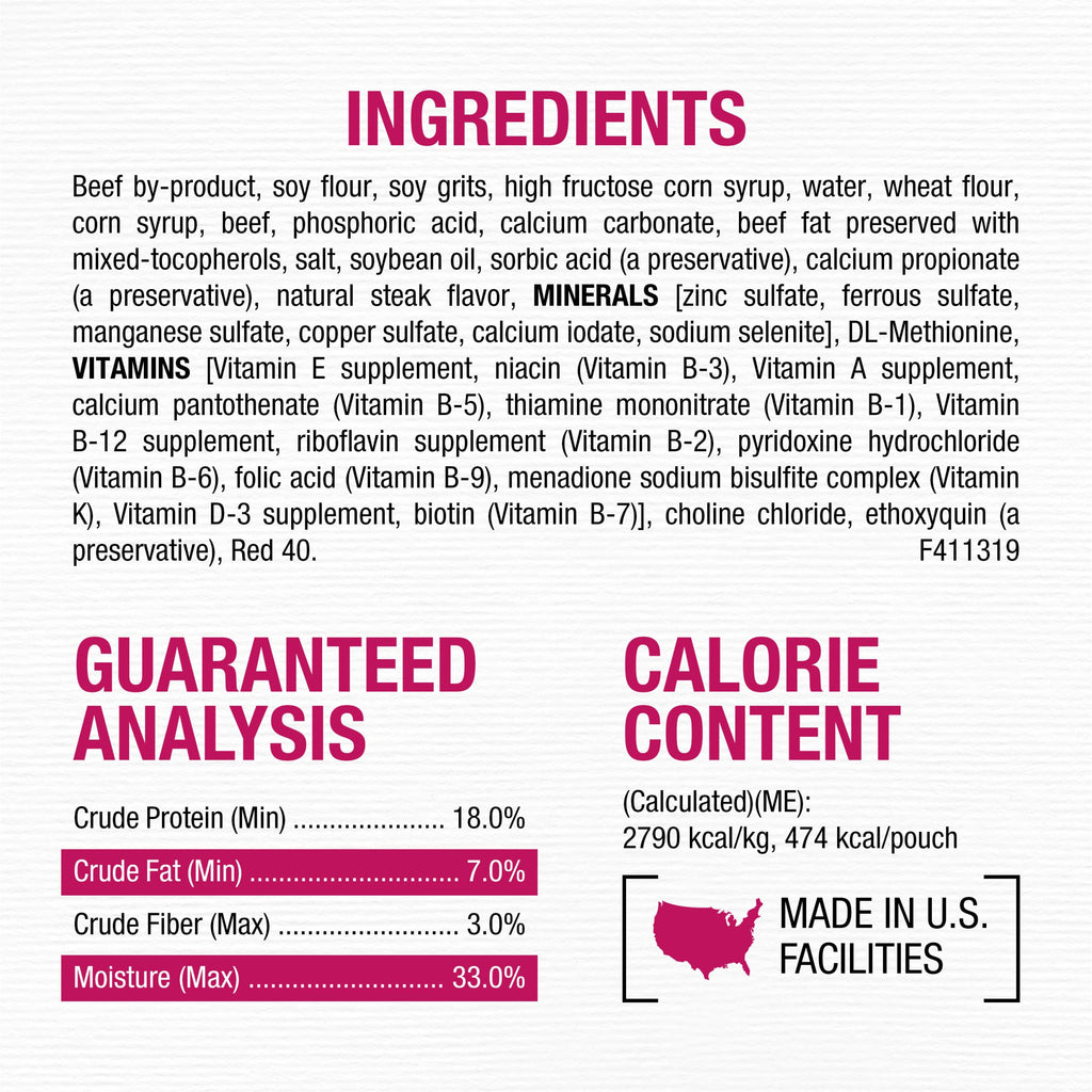 Moist & Meaty Soft Dog Food Pouches, 36 ct T92101