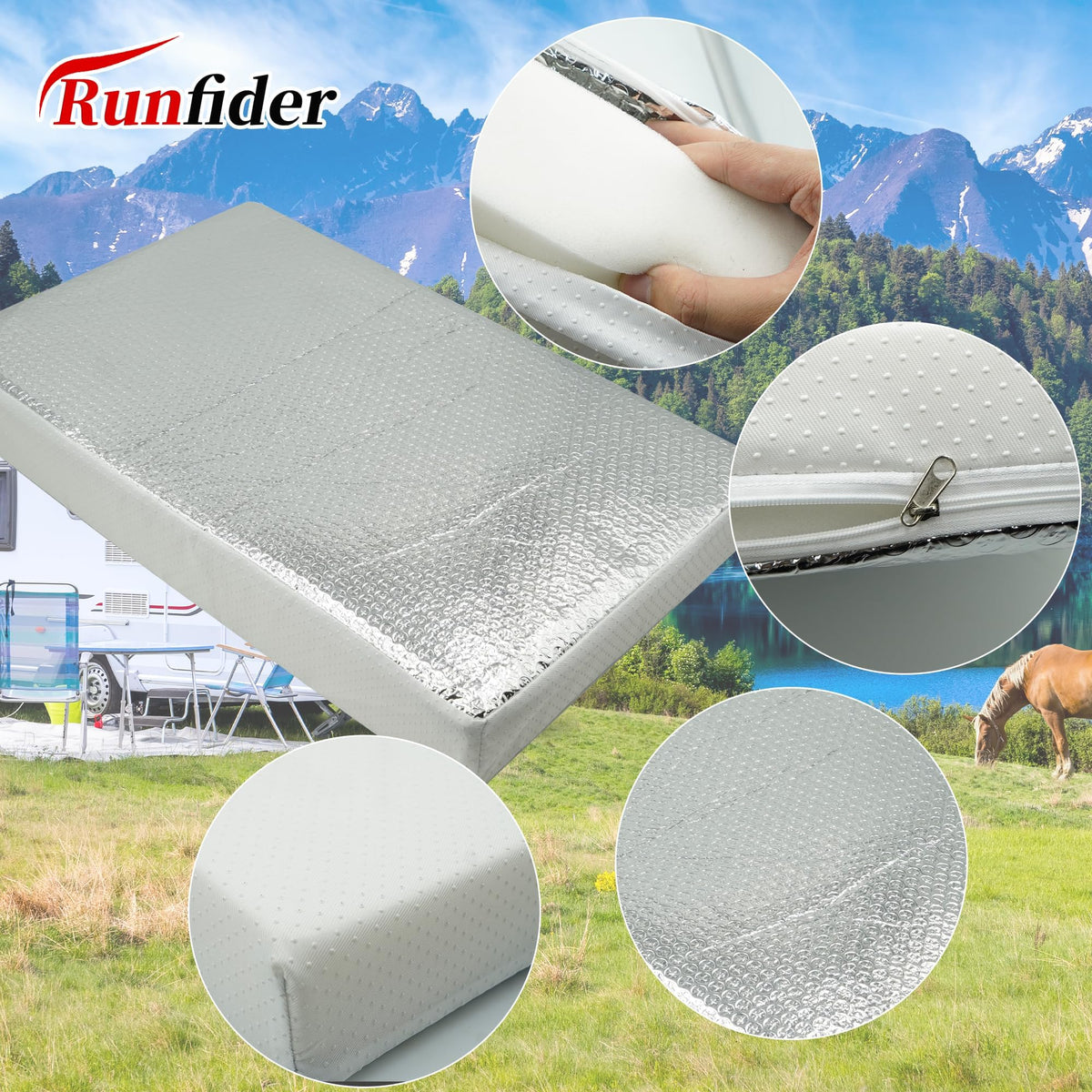 22 x 14 Inch RV Vent Insulator with Reflective Surface U131967